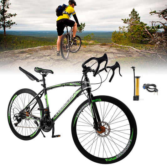 27-Speed Road Bike with Disc Brakes & Stylish Suspension 26 inch