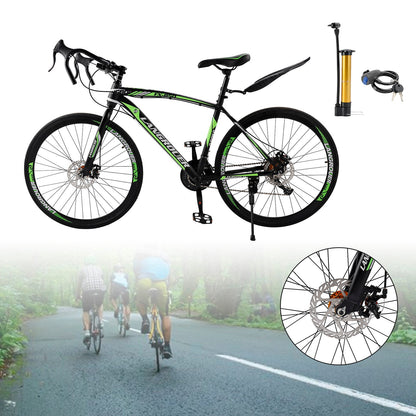27-Speed Road Bike with Disc Brakes & Stylish Suspension 26 inch