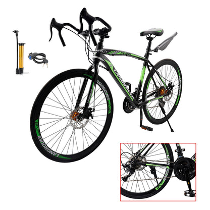 27-Speed Road Bike with Disc Brakes & Stylish Suspension 26 inch