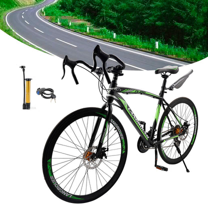 27-Speed Road Bike with Disc Brakes & Stylish Suspension 26 inch