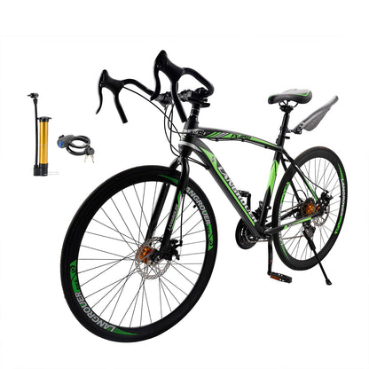 27-Speed Road Bike with Disc Brakes & Stylish Suspension 26 inch