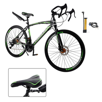 27-Speed Road Bike with Disc Brakes & Stylish Suspension 26 inch