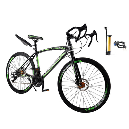 27-Speed Road Bike with Disc Brakes & Stylish Suspension 26 inch