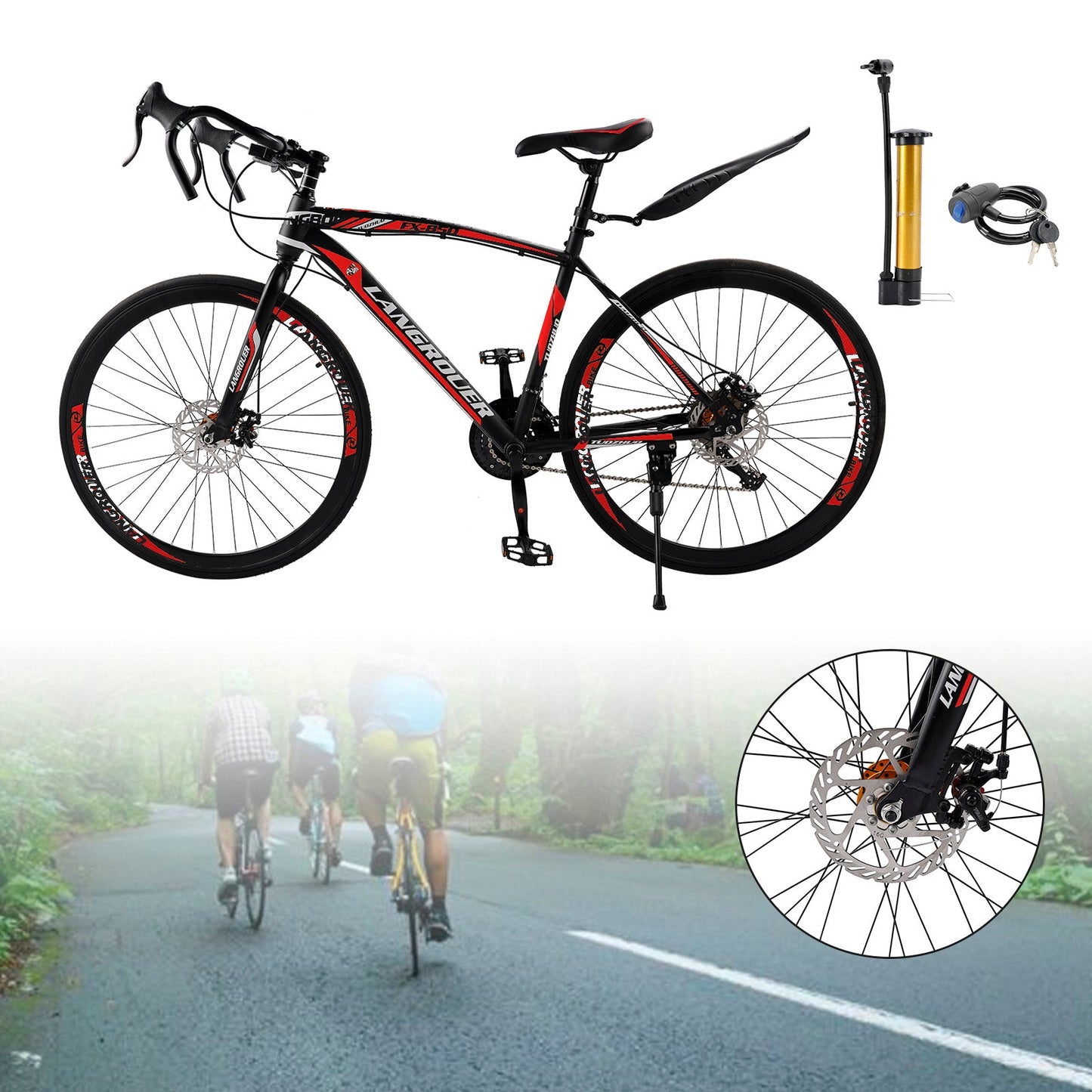 26 inch Dynamic 27-Speed Road Bike for Men & Women