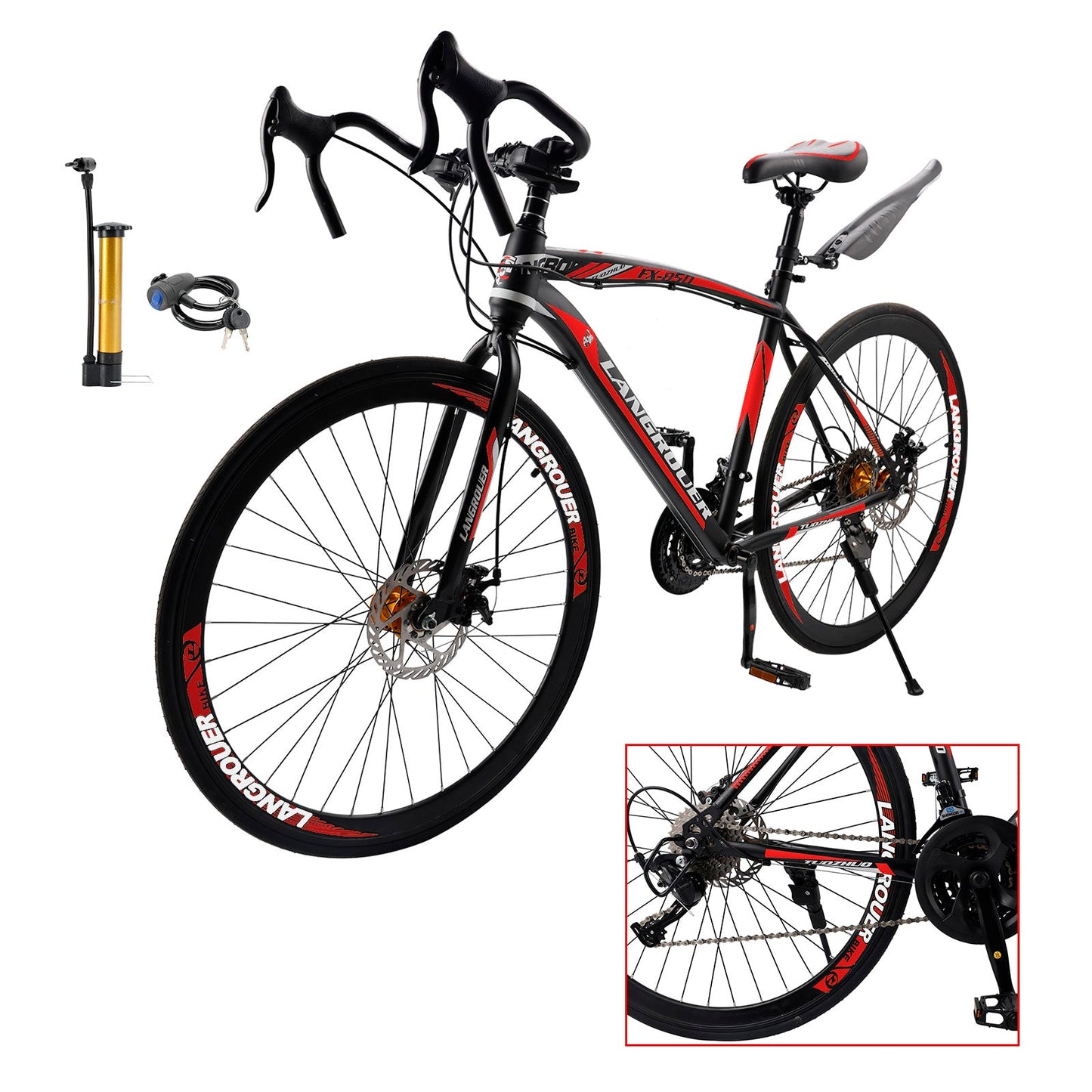 26 inch Dynamic 27-Speed Road Bike for Men & Women