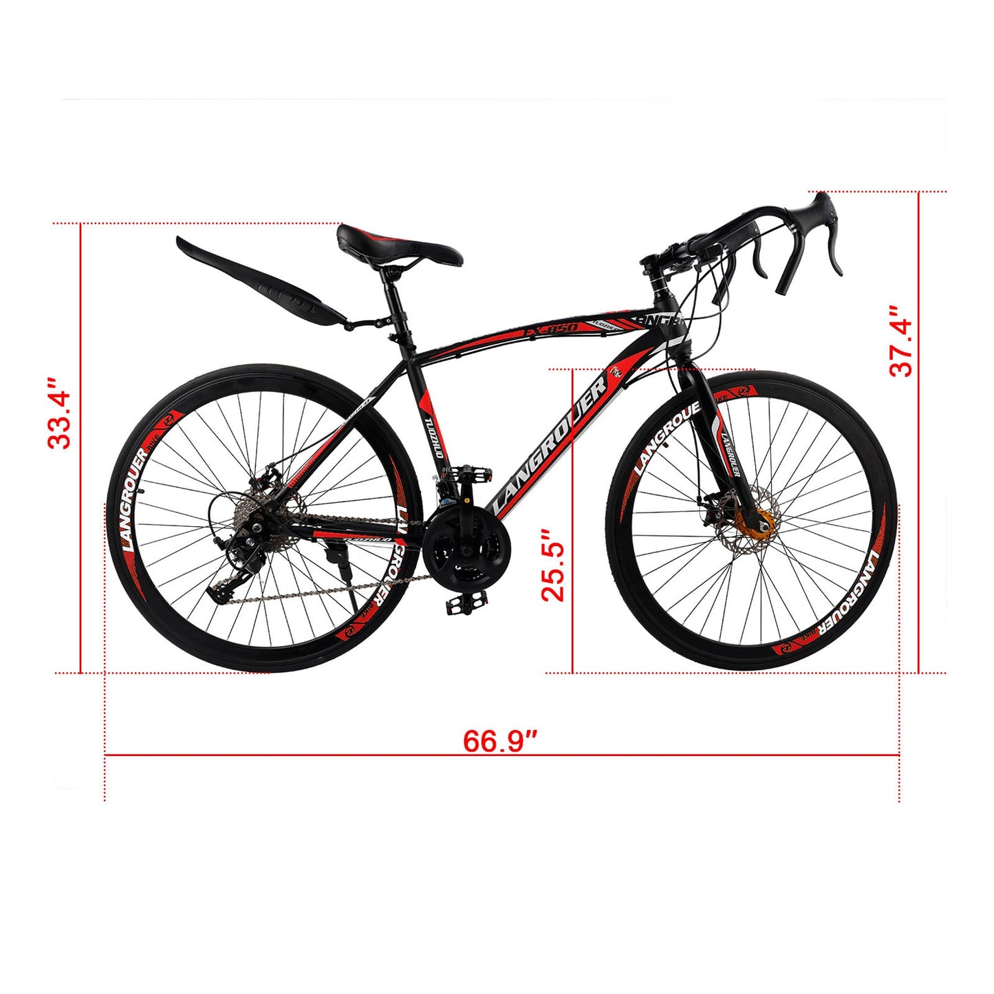 26 inch Dynamic 27-Speed Road Bike for Men & Women