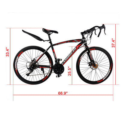 26 inch Dynamic 27-Speed Road Bike for Men & Women