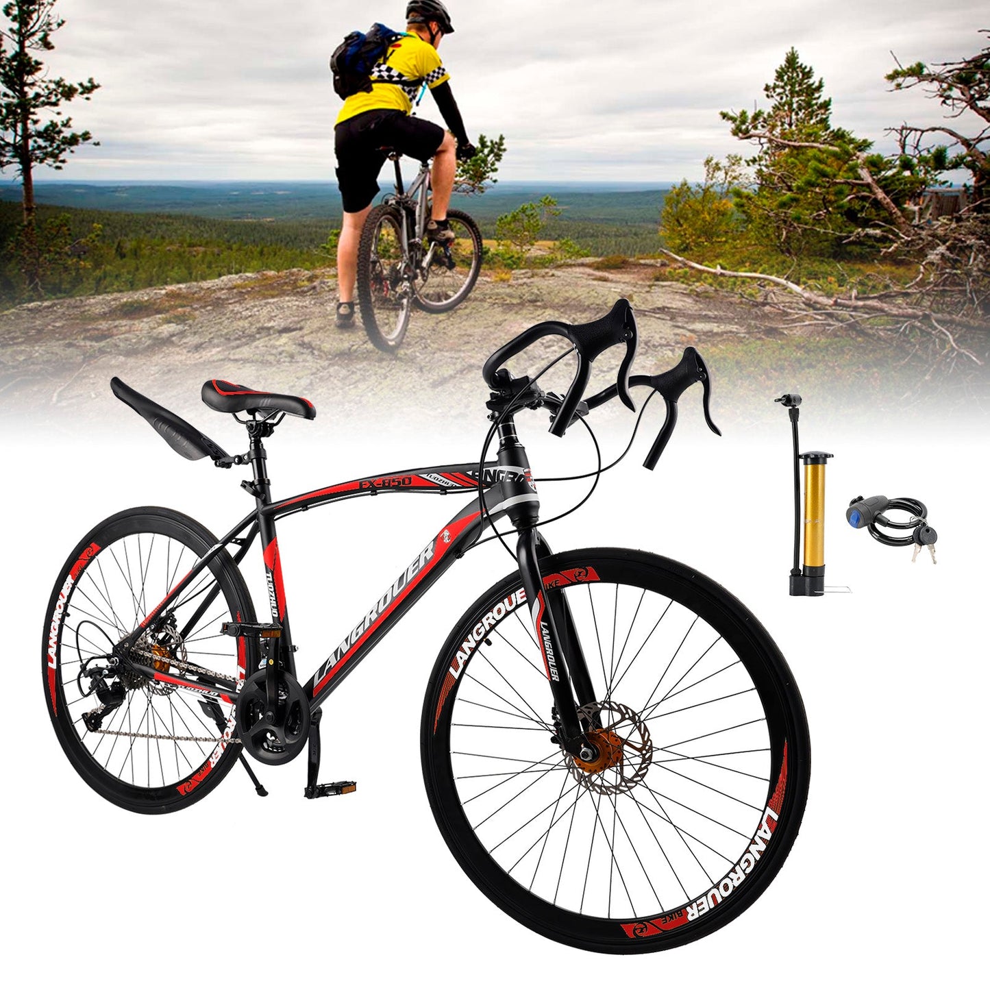 26 inch Dynamic 27-Speed Road Bike for Men & Women