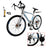 26inch 27-Speed White-Blue Road Bike with Suspension & Disc Brakes