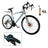 26inch 27-Speed White-Blue Road Bike with Suspension & Disc Brakes