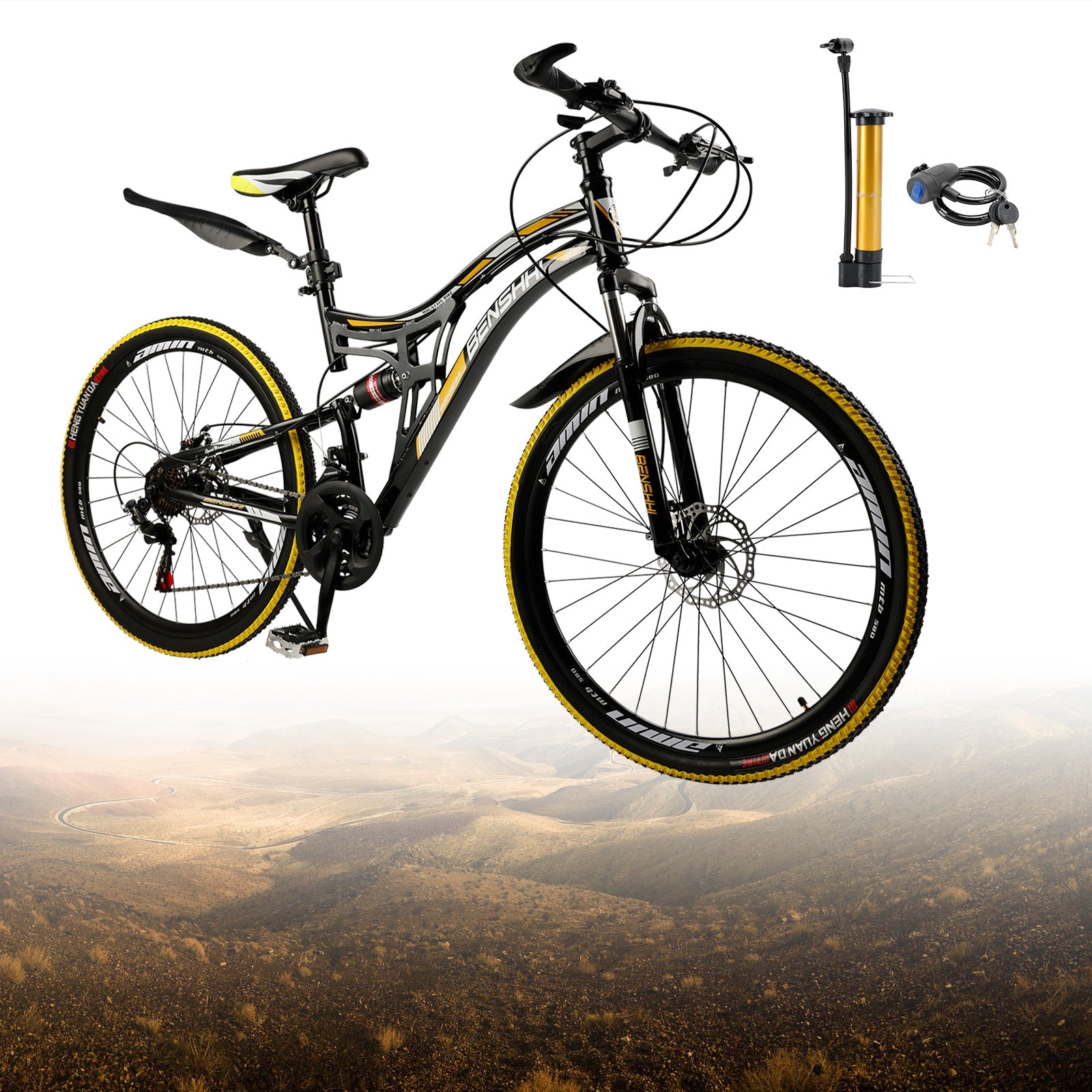 26 inch Mountain Bike 21 Speed Teen Full Suspension Thumb Shifter (Copy)