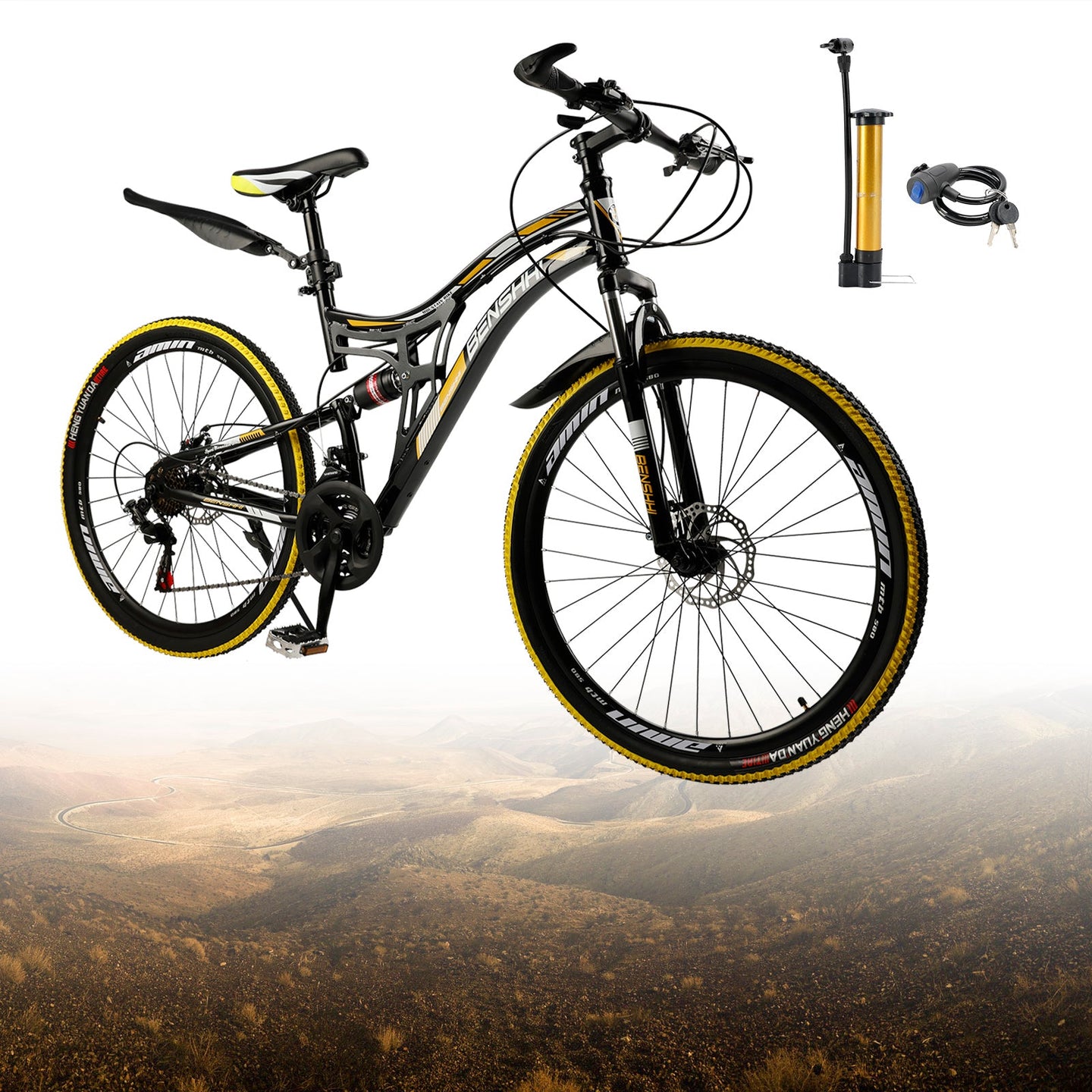 26 inch Mountain Bike 21 Speed Teen Full Suspension Thumb Shifter (Copy)