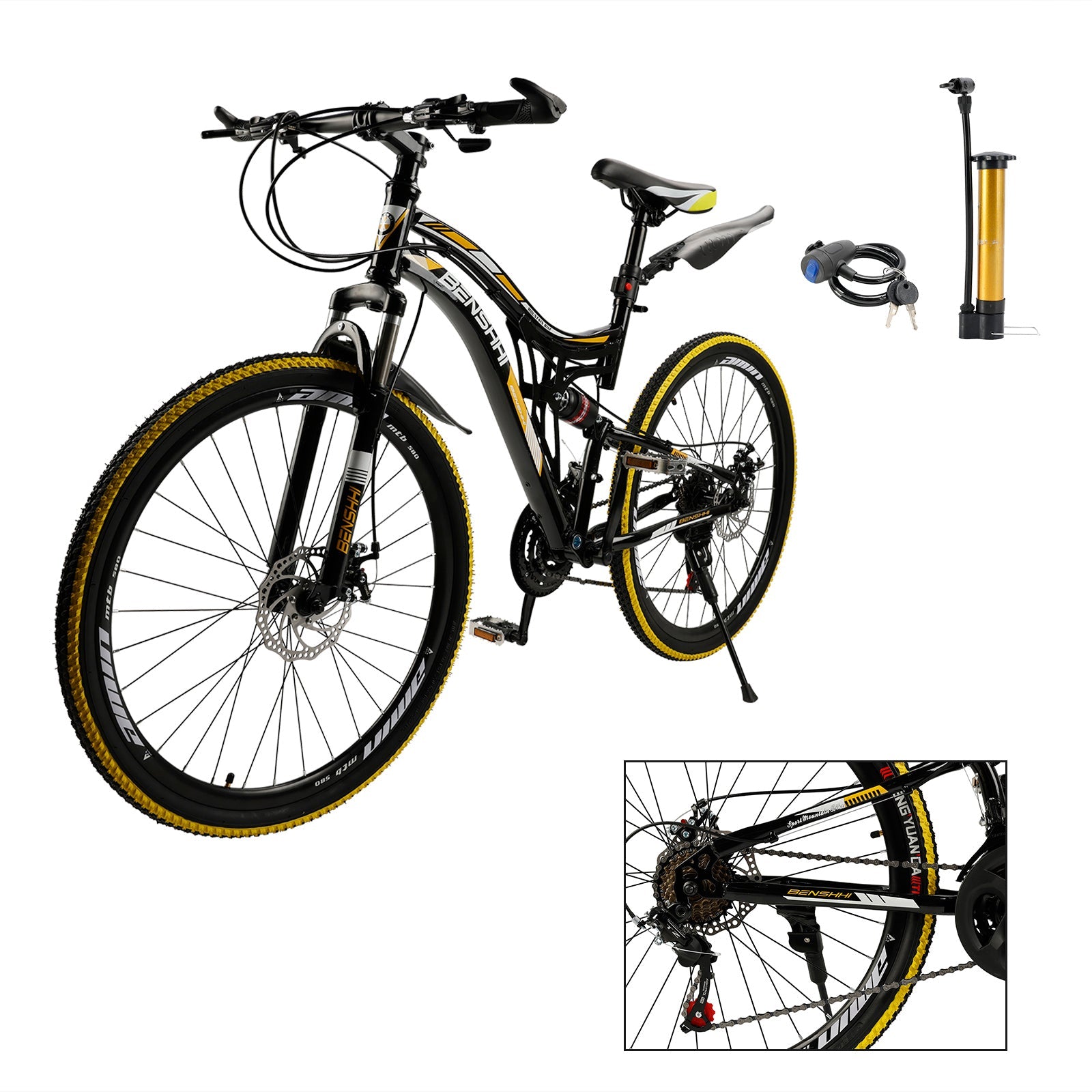 26 inch Mountain Bike 21 Speed Teen Full Suspension Thumb Shifter (Copy)