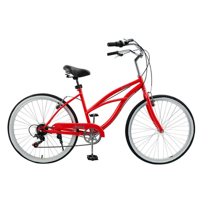 26 inch 7 Speed Urban Lady Girl's Beach Cruiser Bike Women's (Copy)