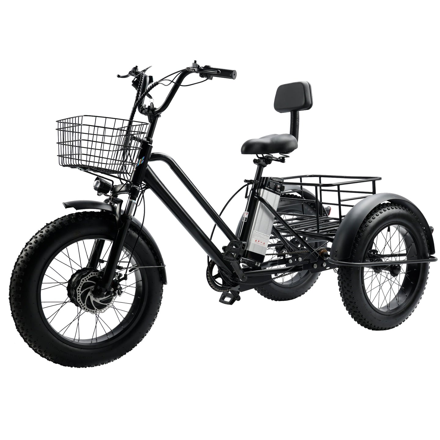 500W 48V 13A Electric Tricycle Bike 3 wheel e-bike Fat Tire Tricycle Snow (Copy)