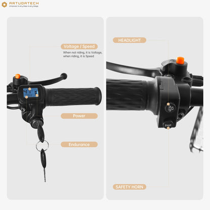 3 Wheel E-Bike Electric Fat Tire Tricycle 500W 48V 13A Snow