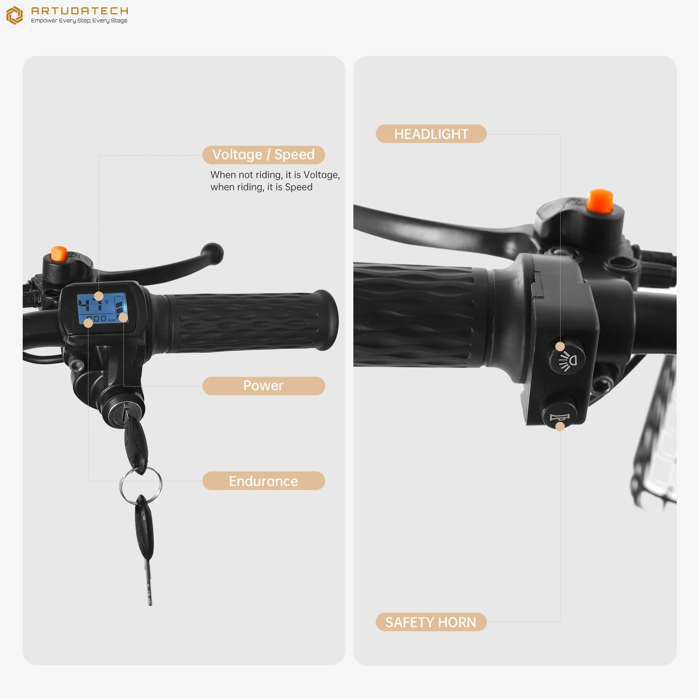 3 Wheel E-Bike Snow Fat Tire Tricycle 500W 48V 13A