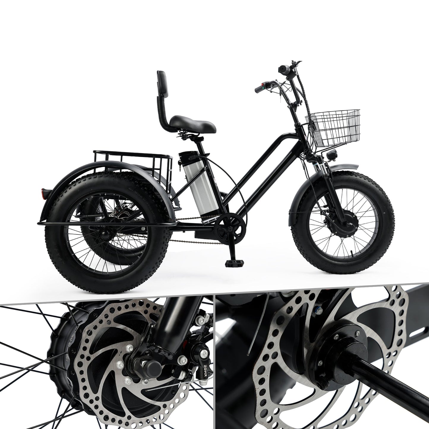 3 Wheel E-Bike Snow Fat Tire Tricycle 500W 48V 13A (Copy)