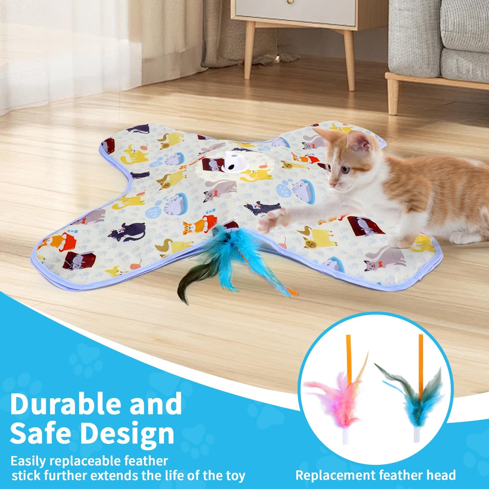 PouncePlay™ Interactive Hide & Seek Cat Toy