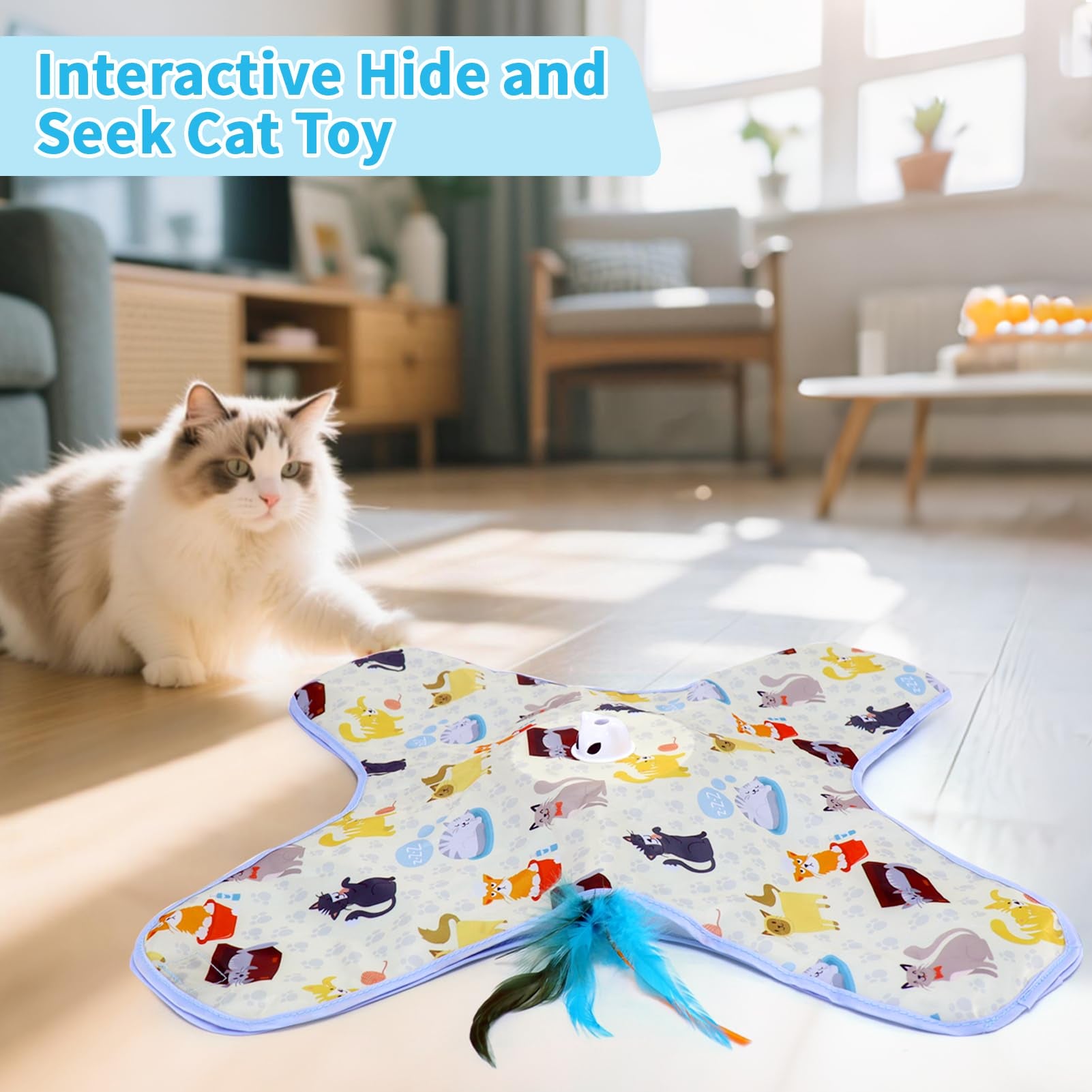PouncePlay™ Interactive Hide & Seek Cat Toy