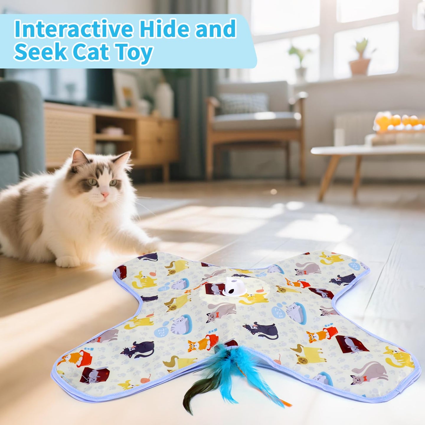 PouncePlay™ Interactive Hide & Seek Cat Toy