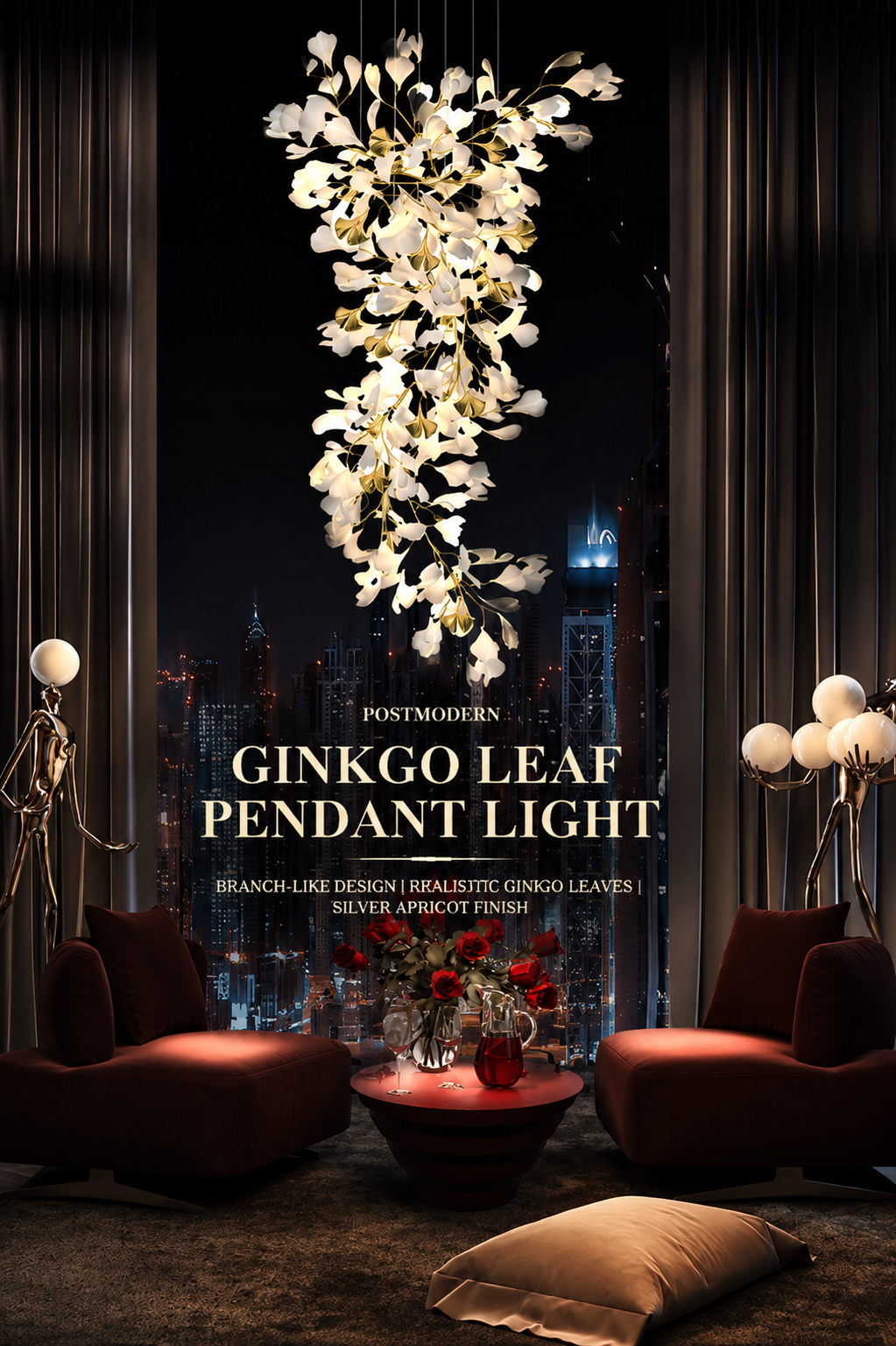 Ginkgo Leaf Chandelier