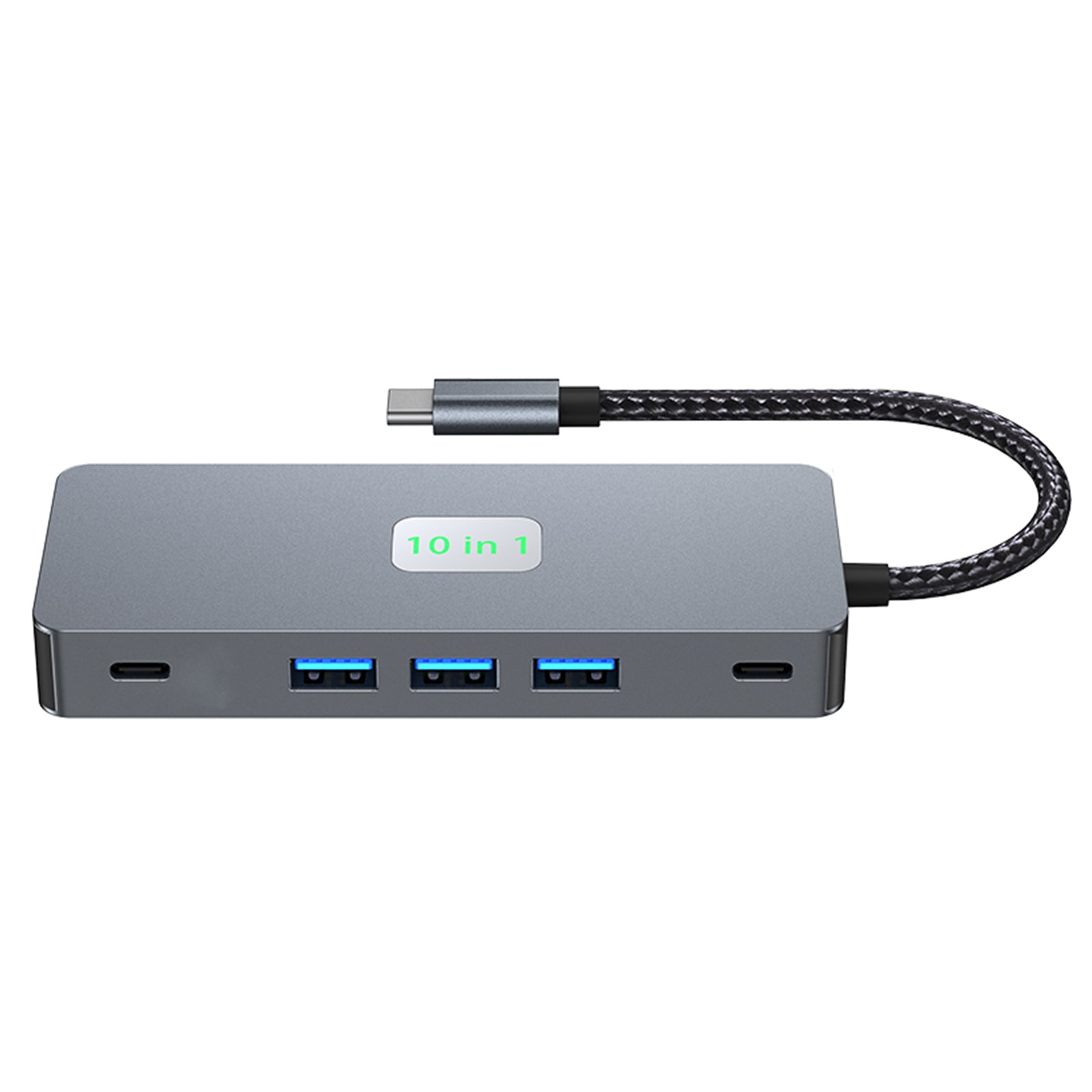 10 in 1 TYPE-C to RJ45  Gigabit USB 3.0  HDMI SD/TF PD100W USB-C Data Interface