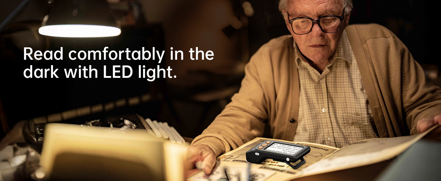 Eyoyo Digital Magnifier for Seniors - Reading Aid, 2X-25X Zoom