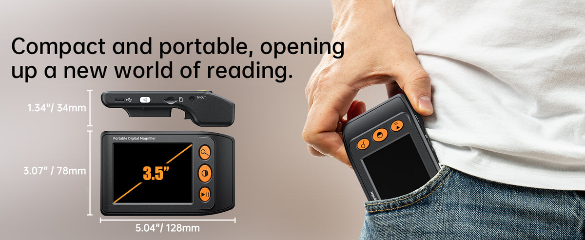 Eyoyo Digital Magnifier for Seniors - Reading Aid, 2X-25X Zoom