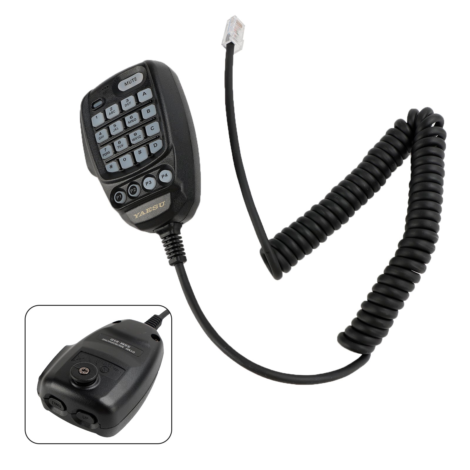 Microphone Car Mic Fit for YAESU SSM-85D walkie-talkie Radio Megaphone Handle