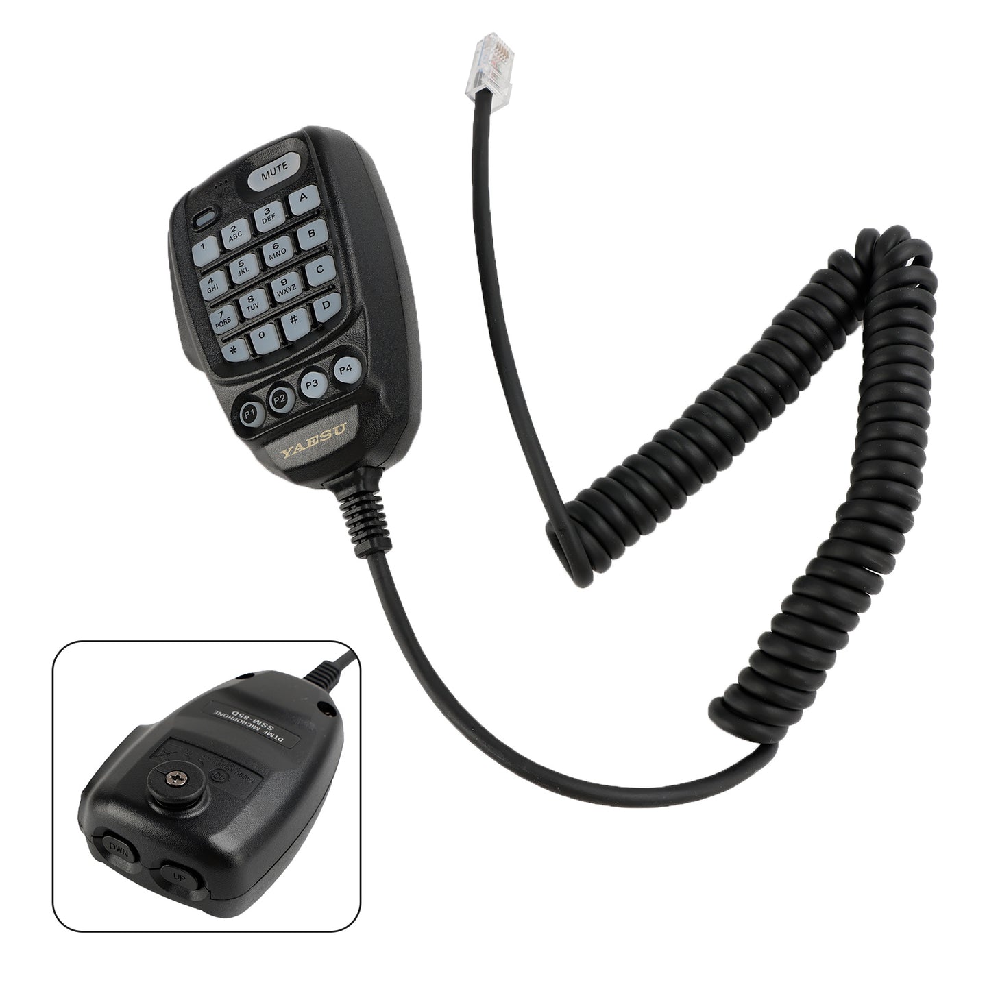 Microphone Car Mic Fit for YAESU SSM-85D walkie-talkie Radio Megaphone Handle