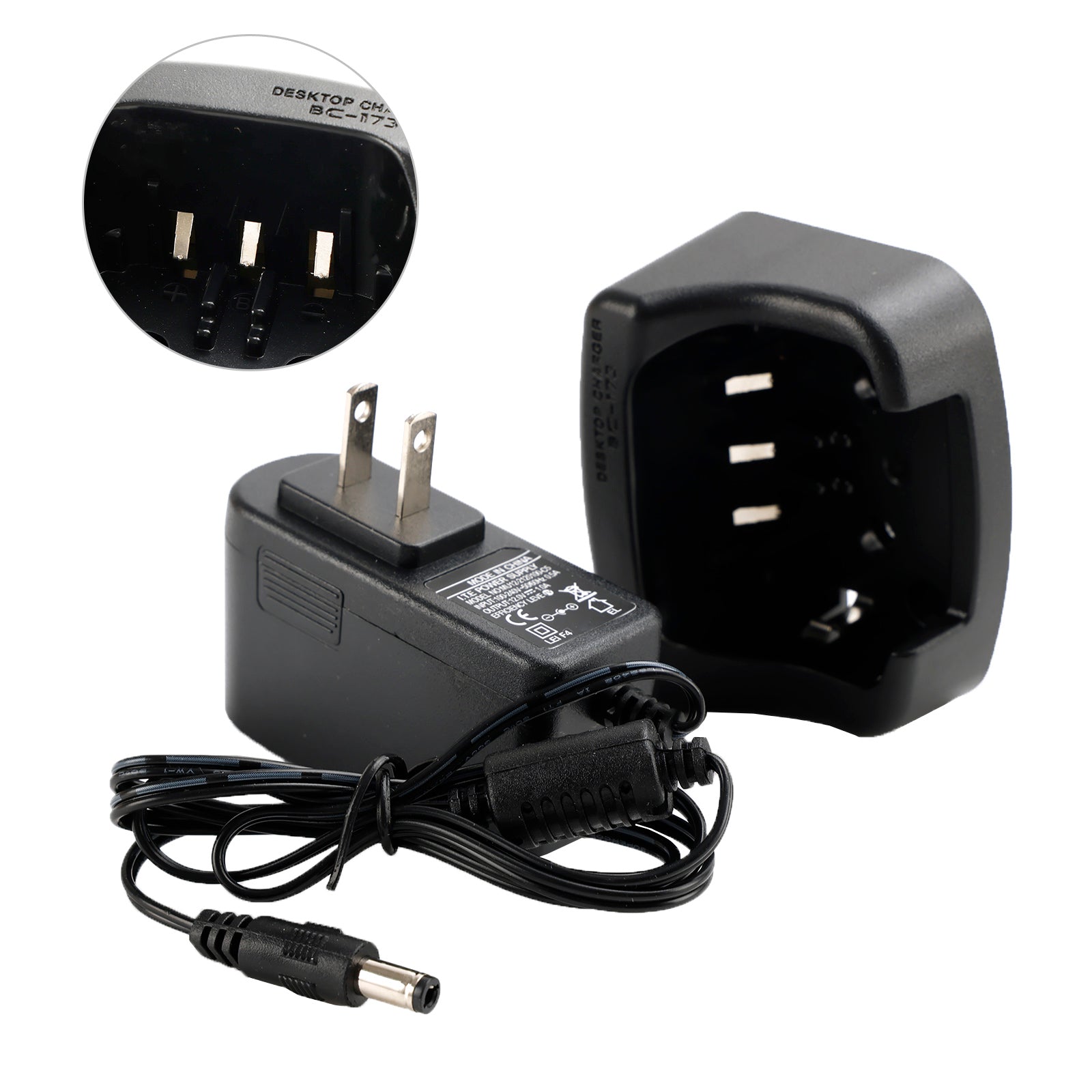 BC-173 Charger BP224 Battery Fast Rapid Dock for ICOM IC-M31 M32 M2A M21 US Plug