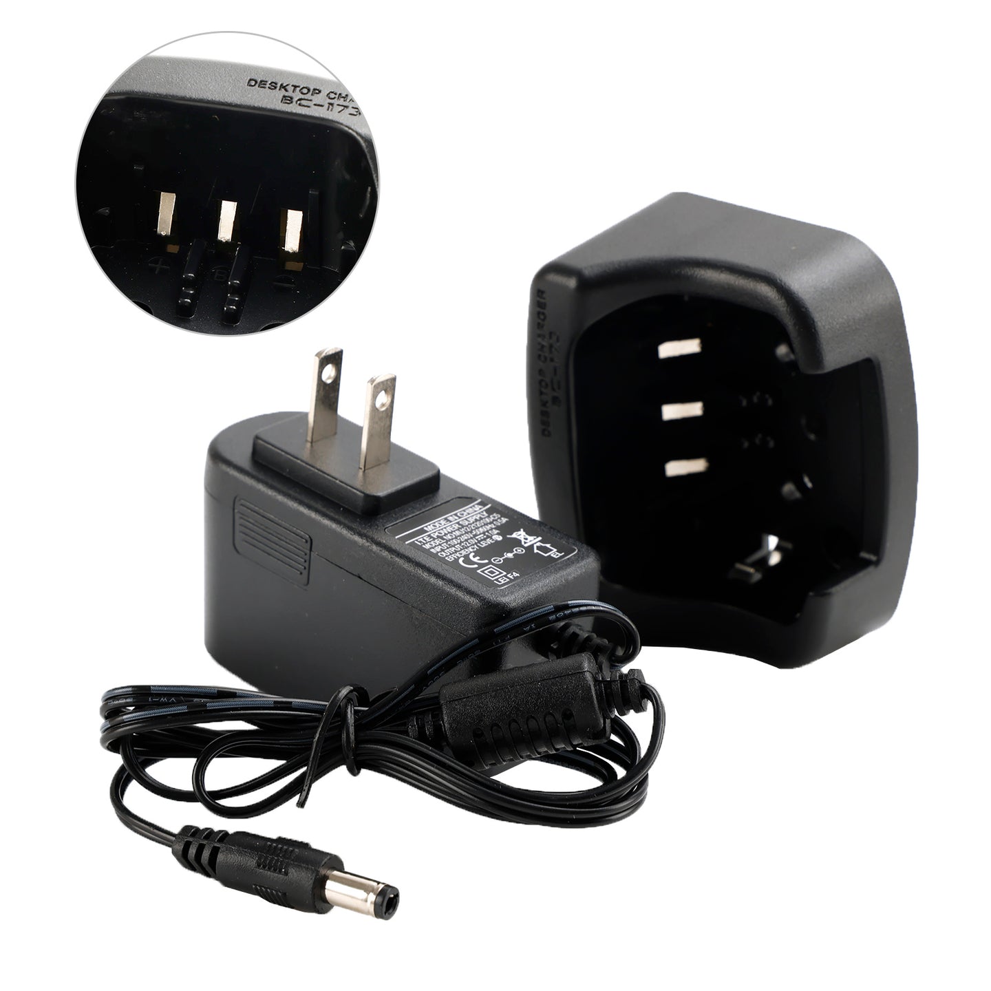 BC-173 Charger BP224 Battery Fast Rapid Dock for ICOM IC-M31 M32 M2A M21 US Plug