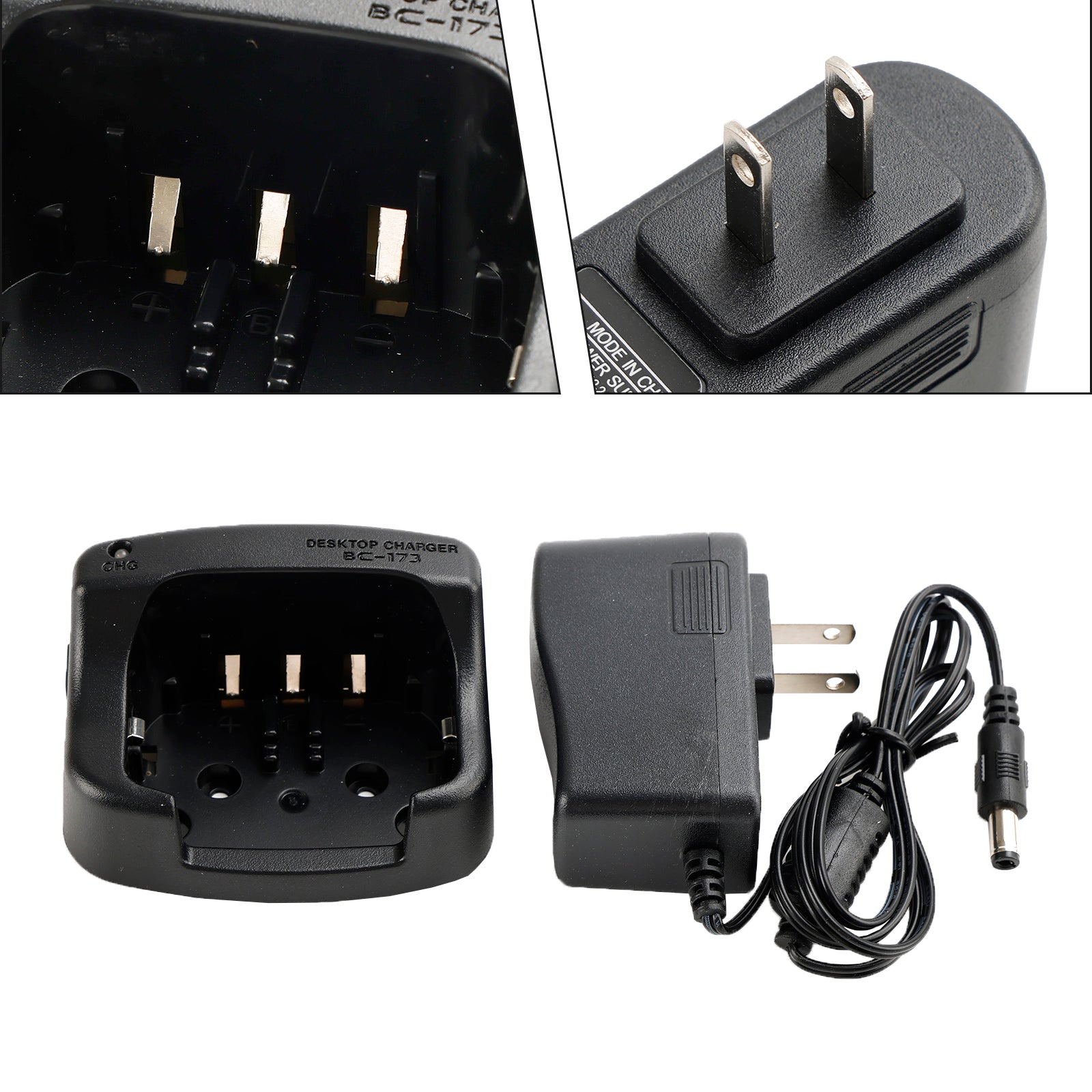 BC-173 Charger BP224 Battery Fast Rapid Dock for ICOM IC-M31 M32 M2A M21 US Plug