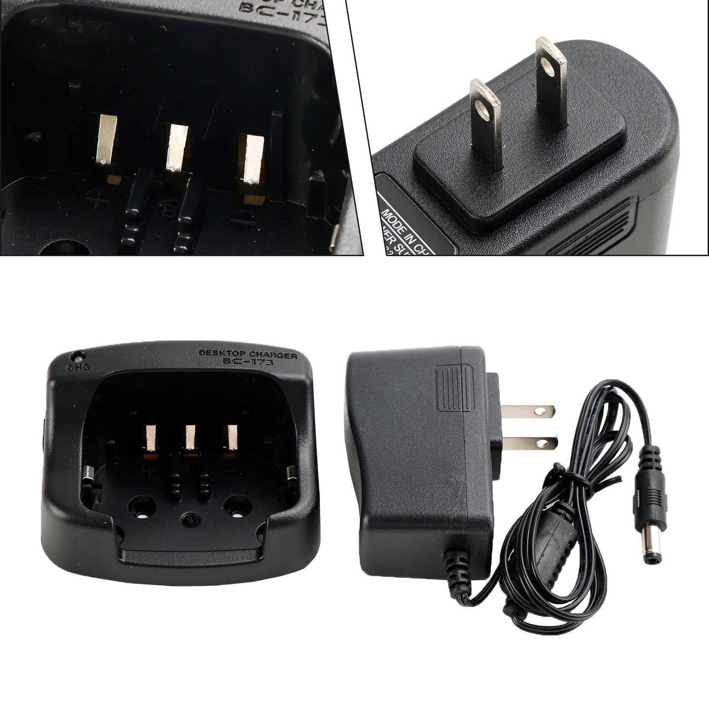 BC-173 Charger BP224 Battery Fast Rapid Dock for ICOM IC-M31 M32 M2A M21 US Plug