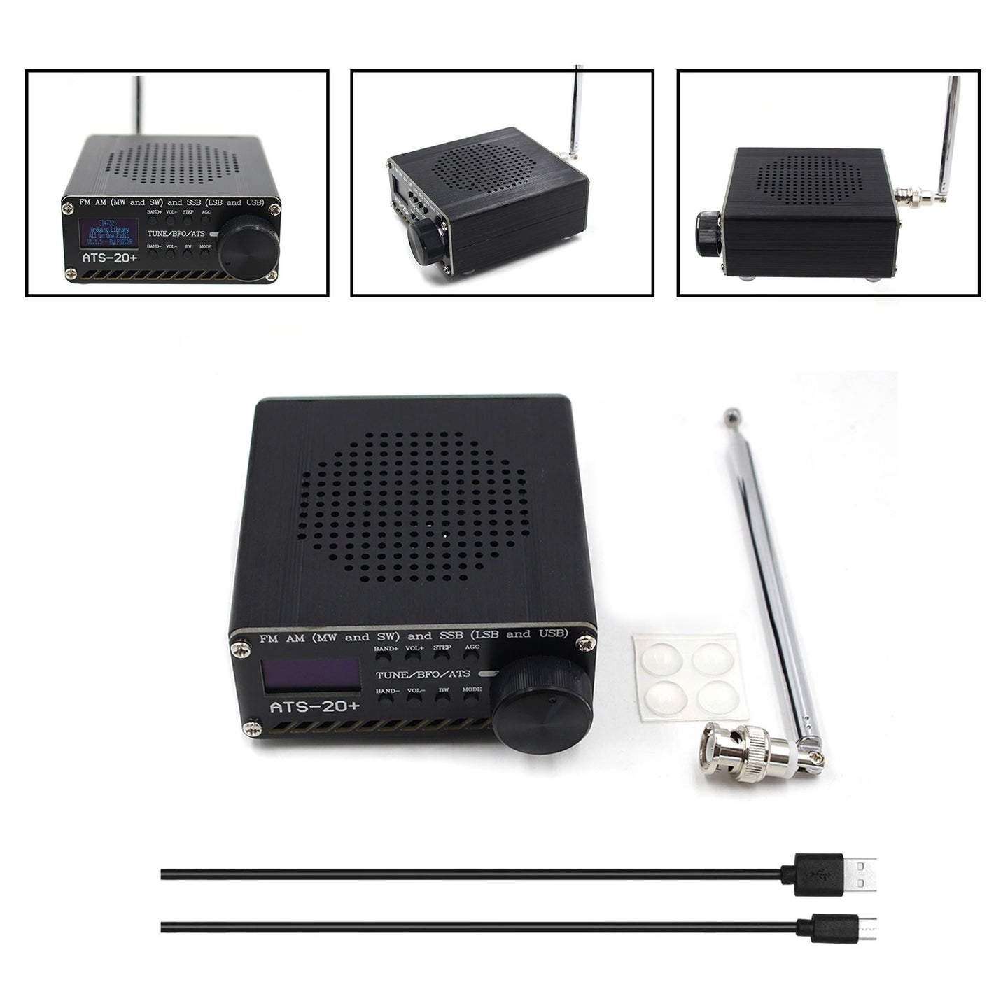 New ATS-20+ Plus ATS20 V2 SI4732 Radio Receiver FM AM (MW & SW) SSB (LSB & USB)