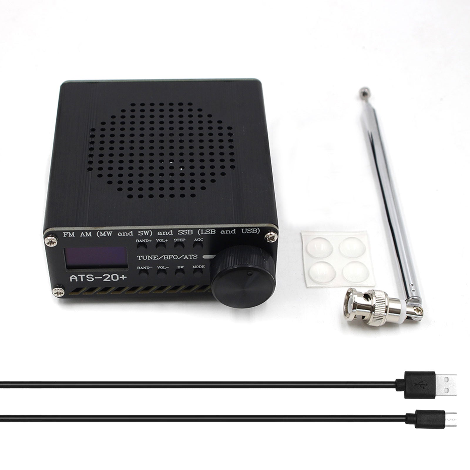 New ATS-20+ Plus ATS20 V2 SI4732 Radio Receiver FM AM (MW & SW) SSB (LSB & USB)