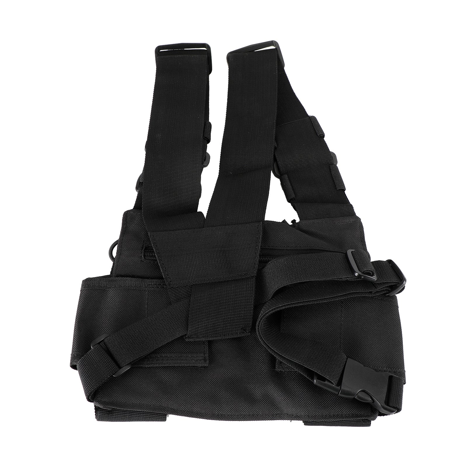Tactical Multifunctional Chest Harness Bag for Field Operations Radio Black