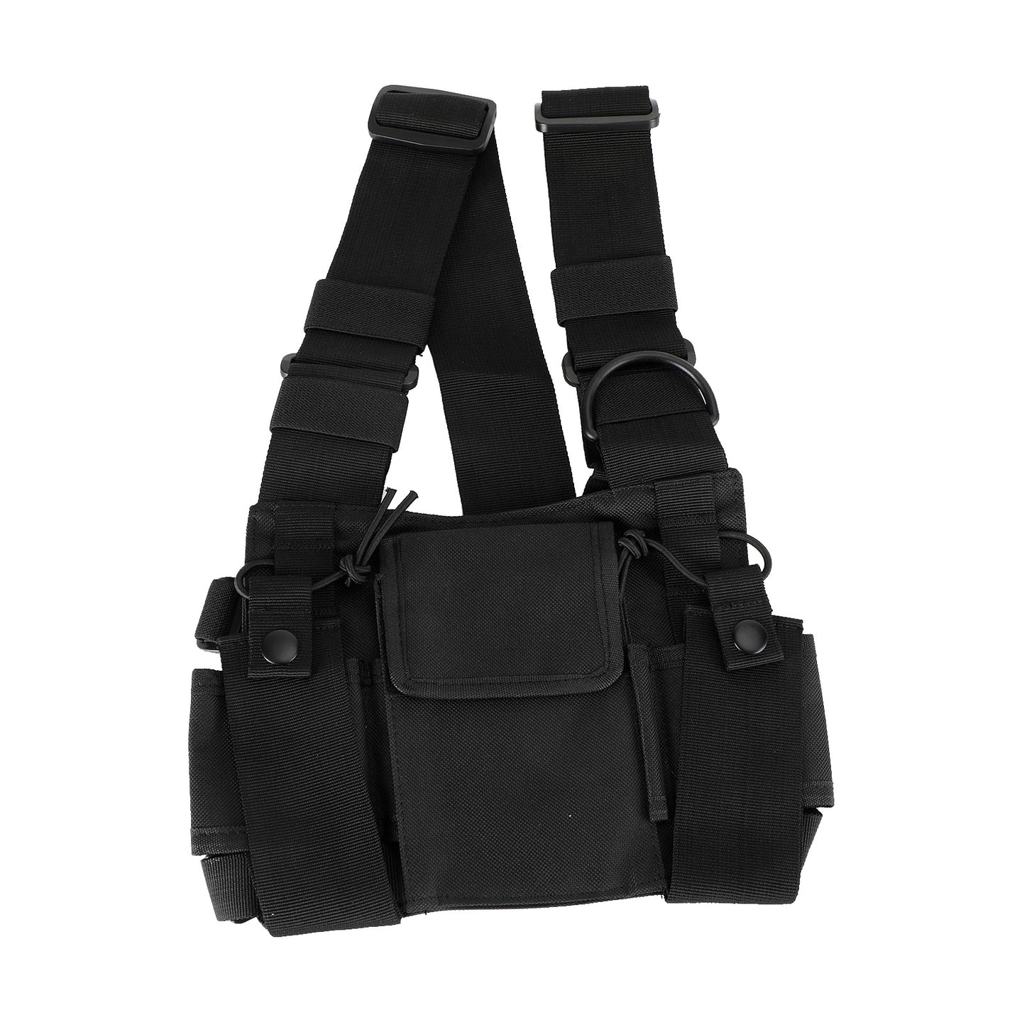 Tactical Multifunctional Chest Harness Bag for Field Operations Radio Black