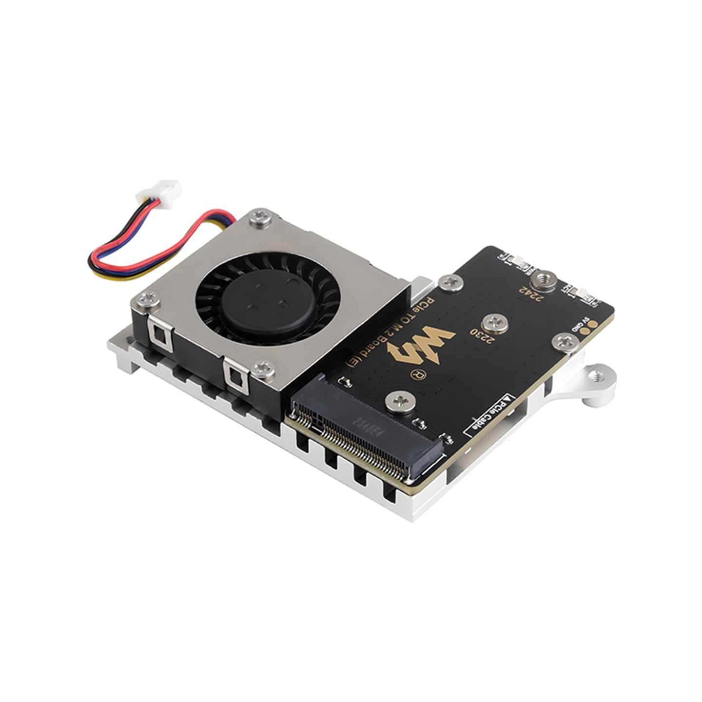 Raspberry Pi 5/5B PCIe to M.2 Adapter Board Radiator Fan Nvme Hard Disk Protocol