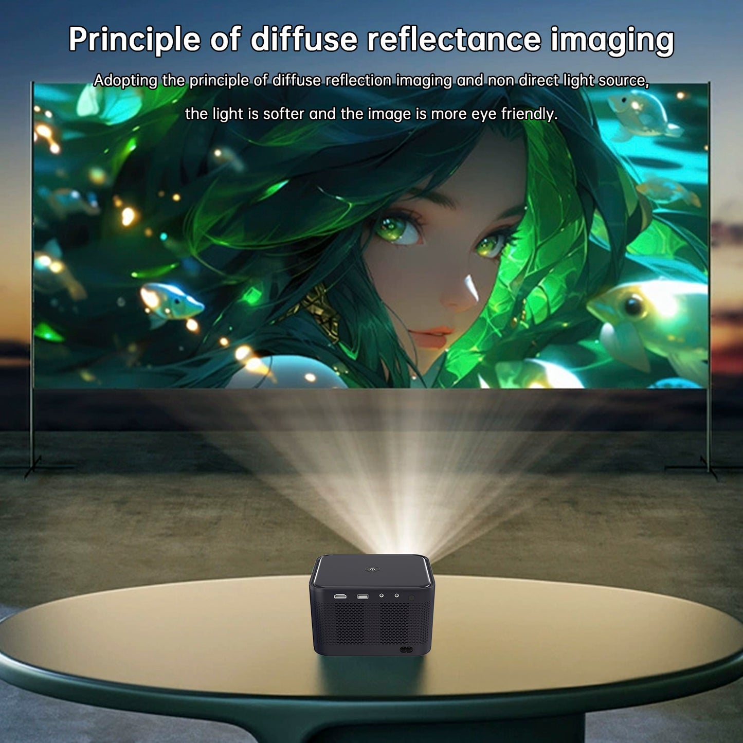 4K Projector Smart Android Projector Electric Focus Dual Frequency Projector US
