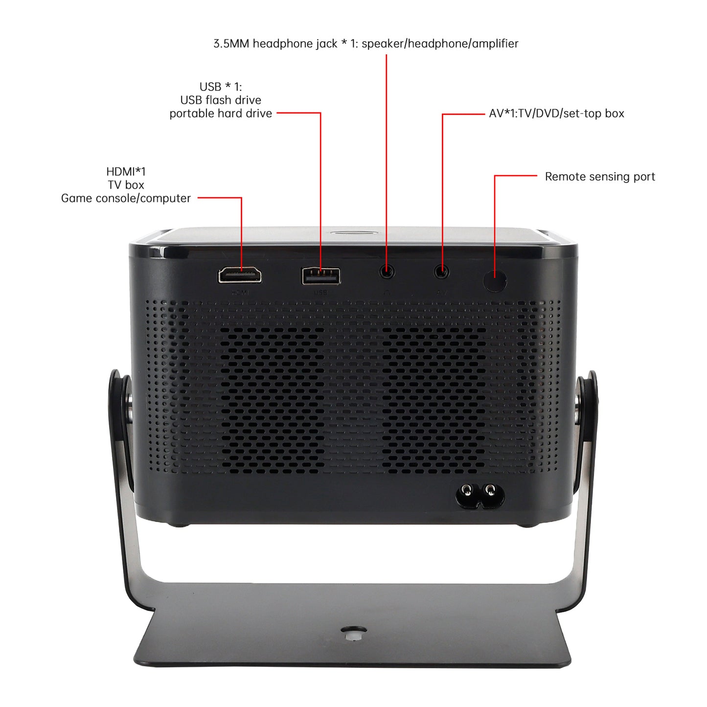 4K Projector Smart Android Projector Electric Focus Dual Frequency Projector US