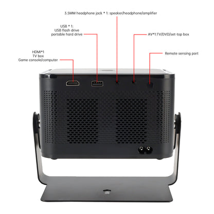 4K Projector Smart Android Projector Electric Focus Dual Frequency Projector US