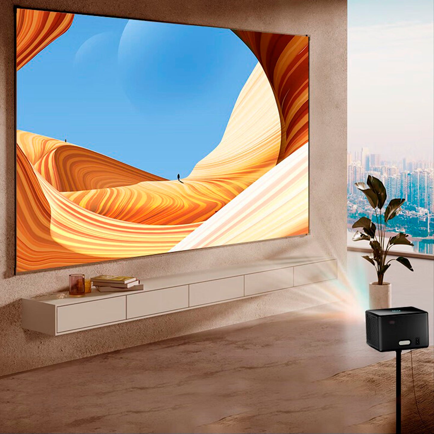 4K Projector Smart Android Projector Electric Focus Dual Frequency Projector US