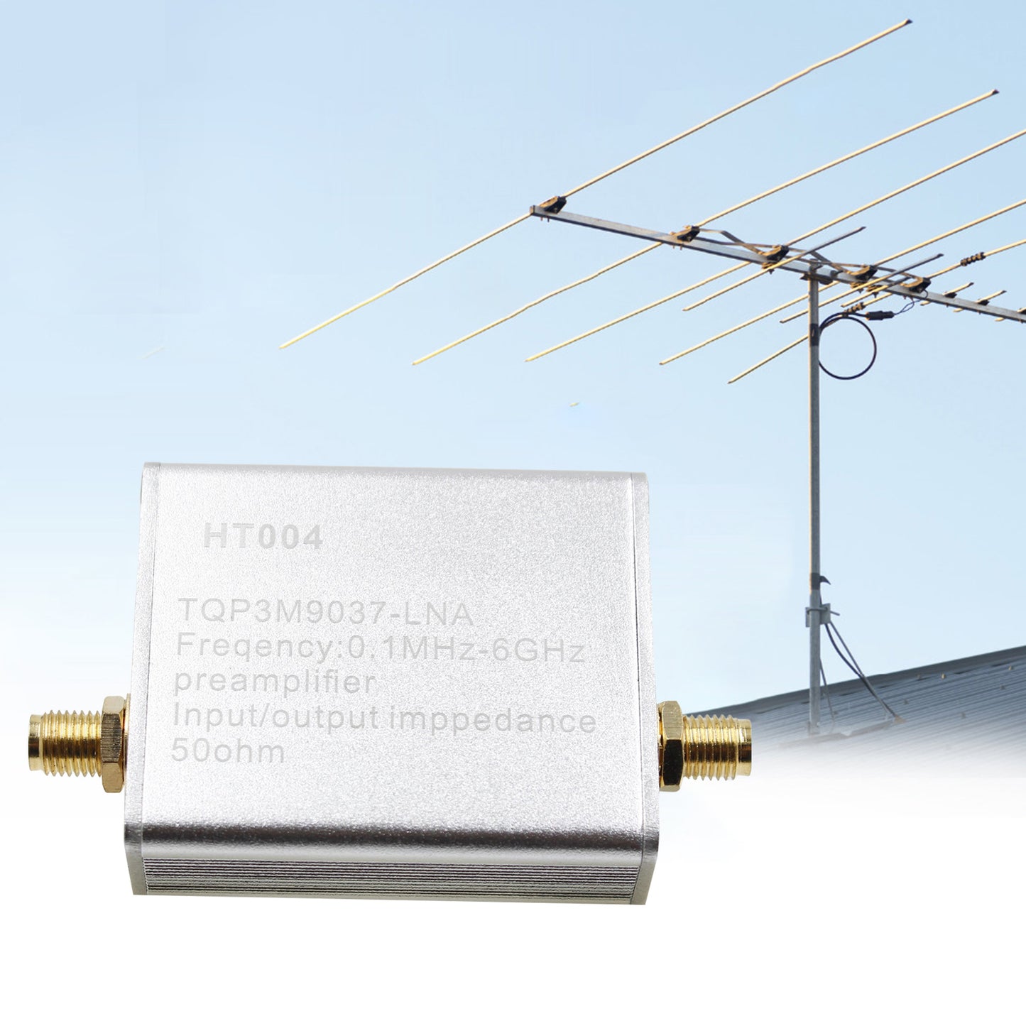 100K-6GHz Full Band Low Noise Amplifier 20dB High Gain Power Preamplifier HT004