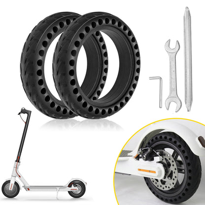 2Pcs 8 inch Solid Scooter Tires w/3 Tools Xiaomi m365 gotrax gxl/XR (Copy)