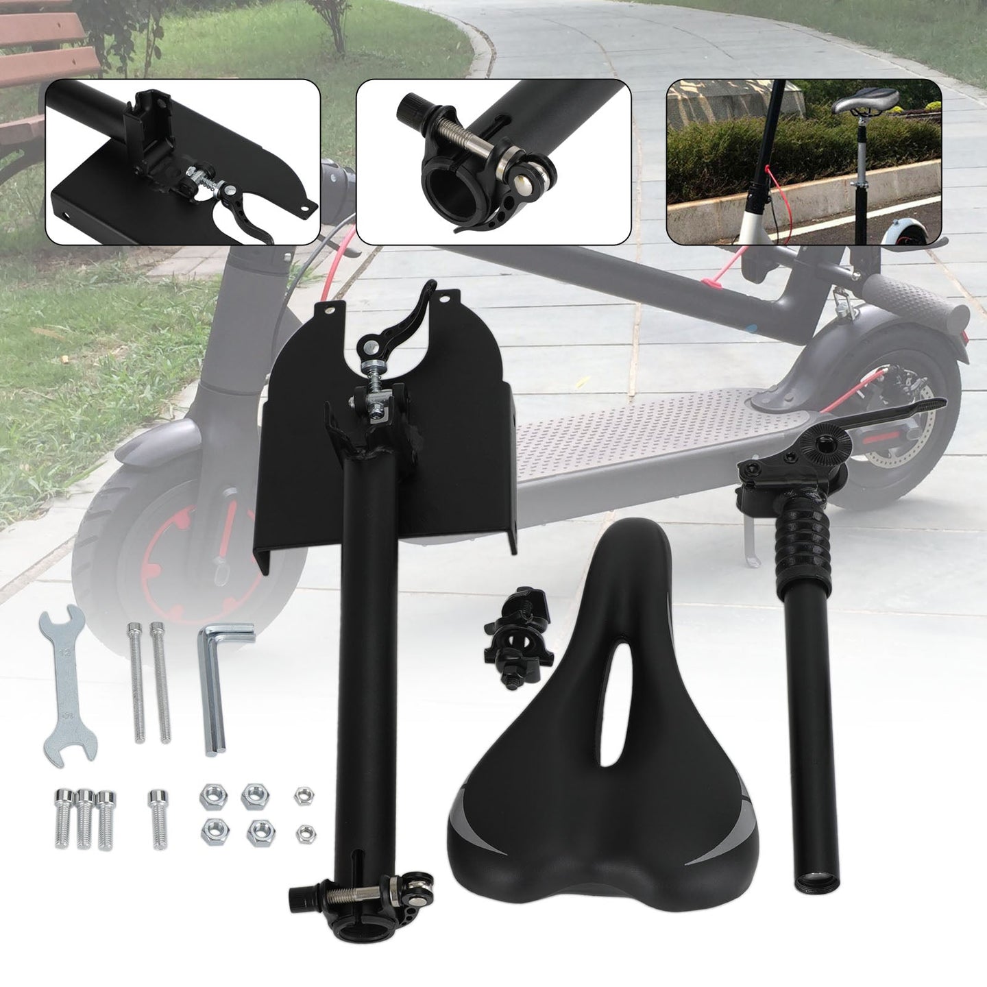 Waterproof PU Saddle with Tools for Xiaomi M365 Electric Scooter