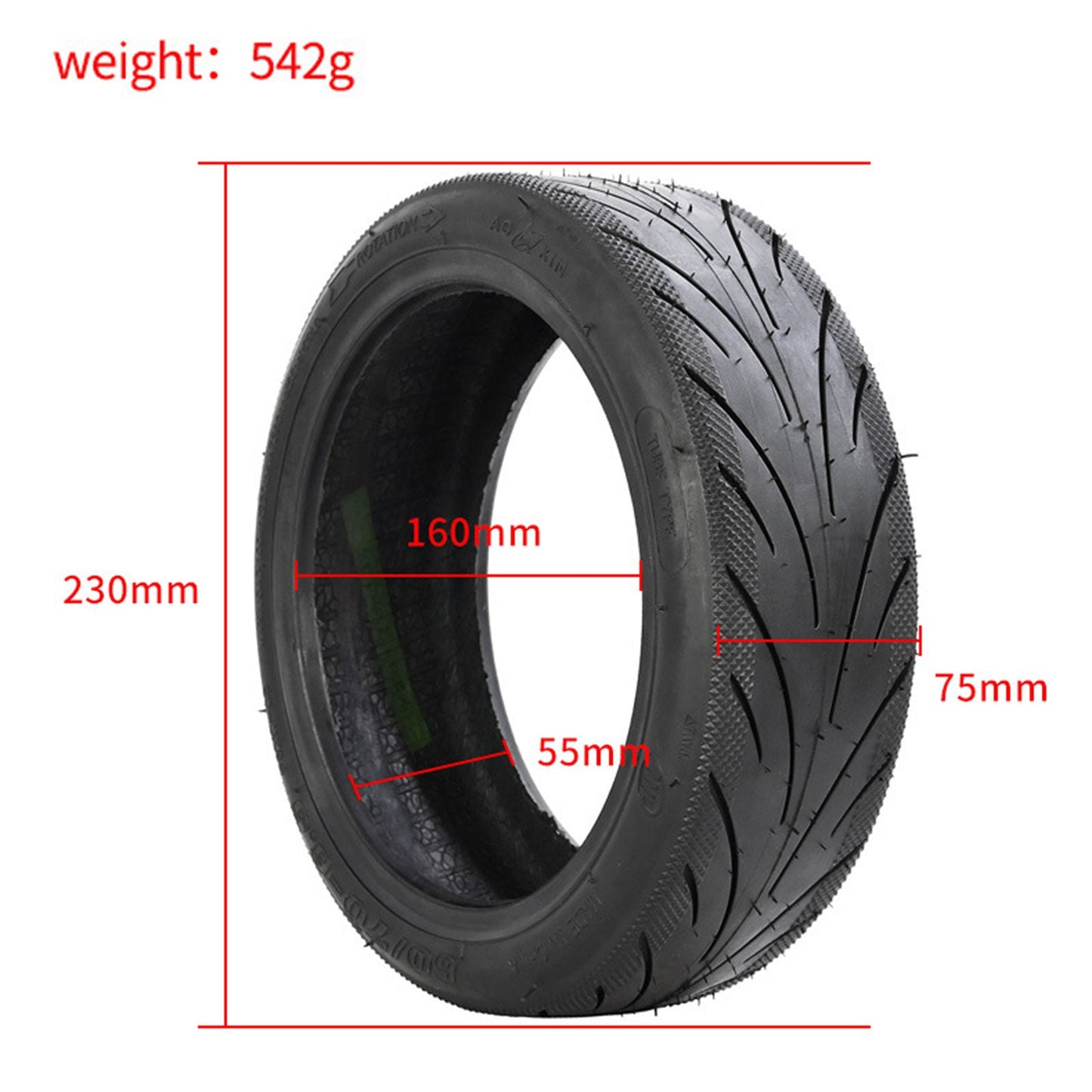 Ninebot Max G30 Rubber Spare Tire Replacement Scooter Black