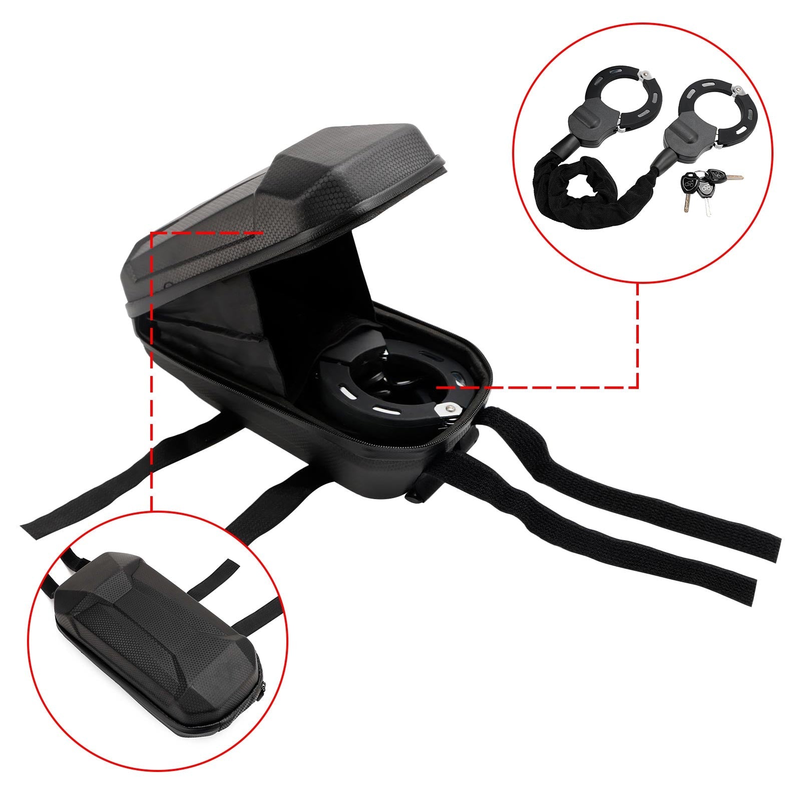 Heavy-Duty 60cm Anti-Theft Scooter Lock with Waterproof Box