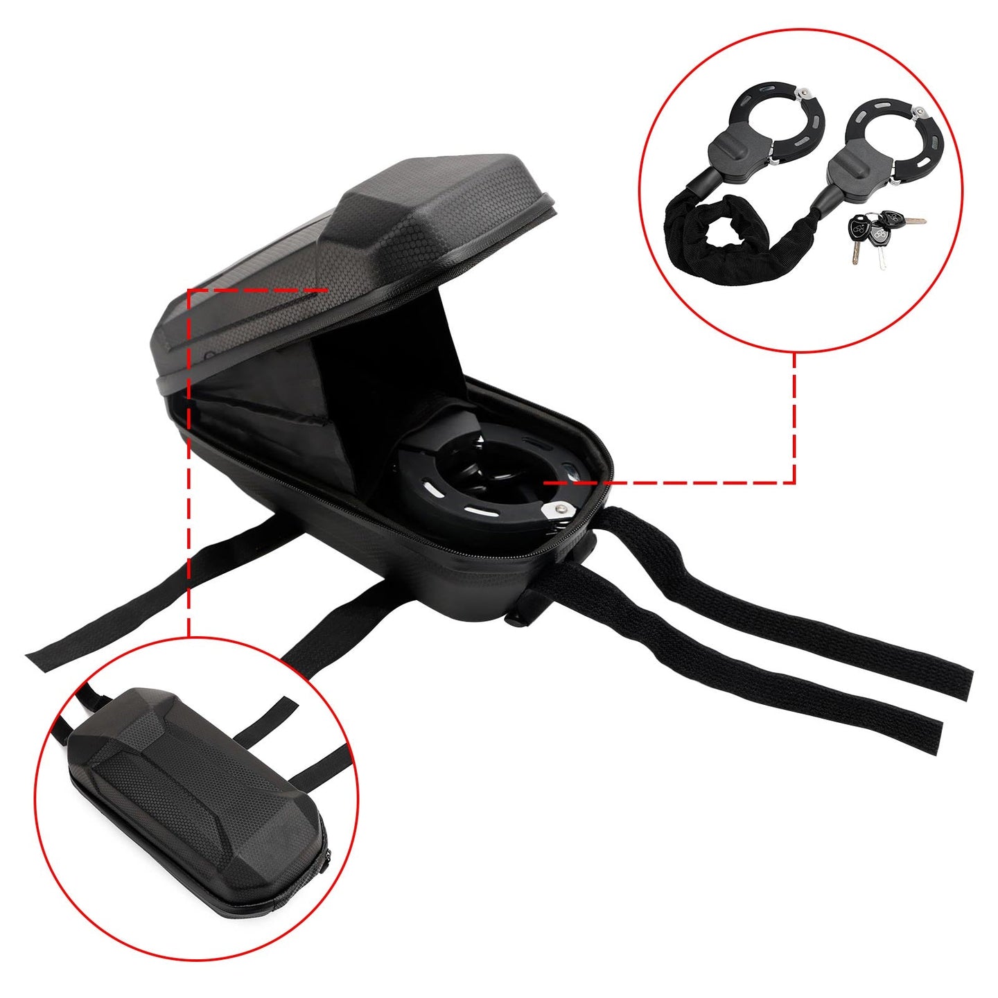 Heavy-Duty 60cm Anti-Theft Scooter Lock with Waterproof Box